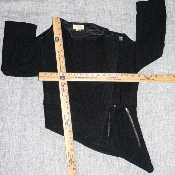 Vtg Helmut Lang Made in USA light Moto jacket Top In Black Size Small - Picture 11 of 12